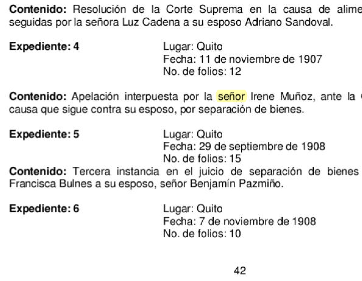 En la serie Matrimoniales (p. 42) consta un error de género